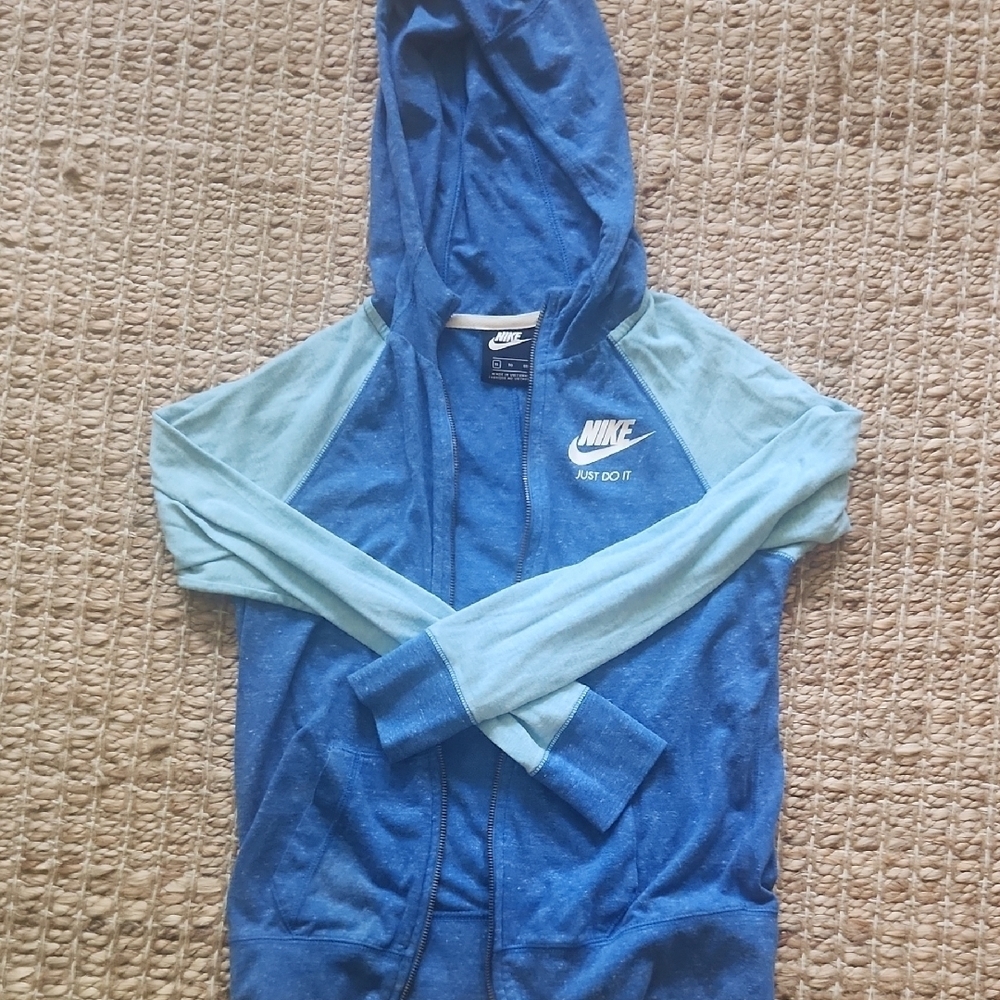 Nike Kids Blue Lightweight Zip Up Sz XL Hoodie